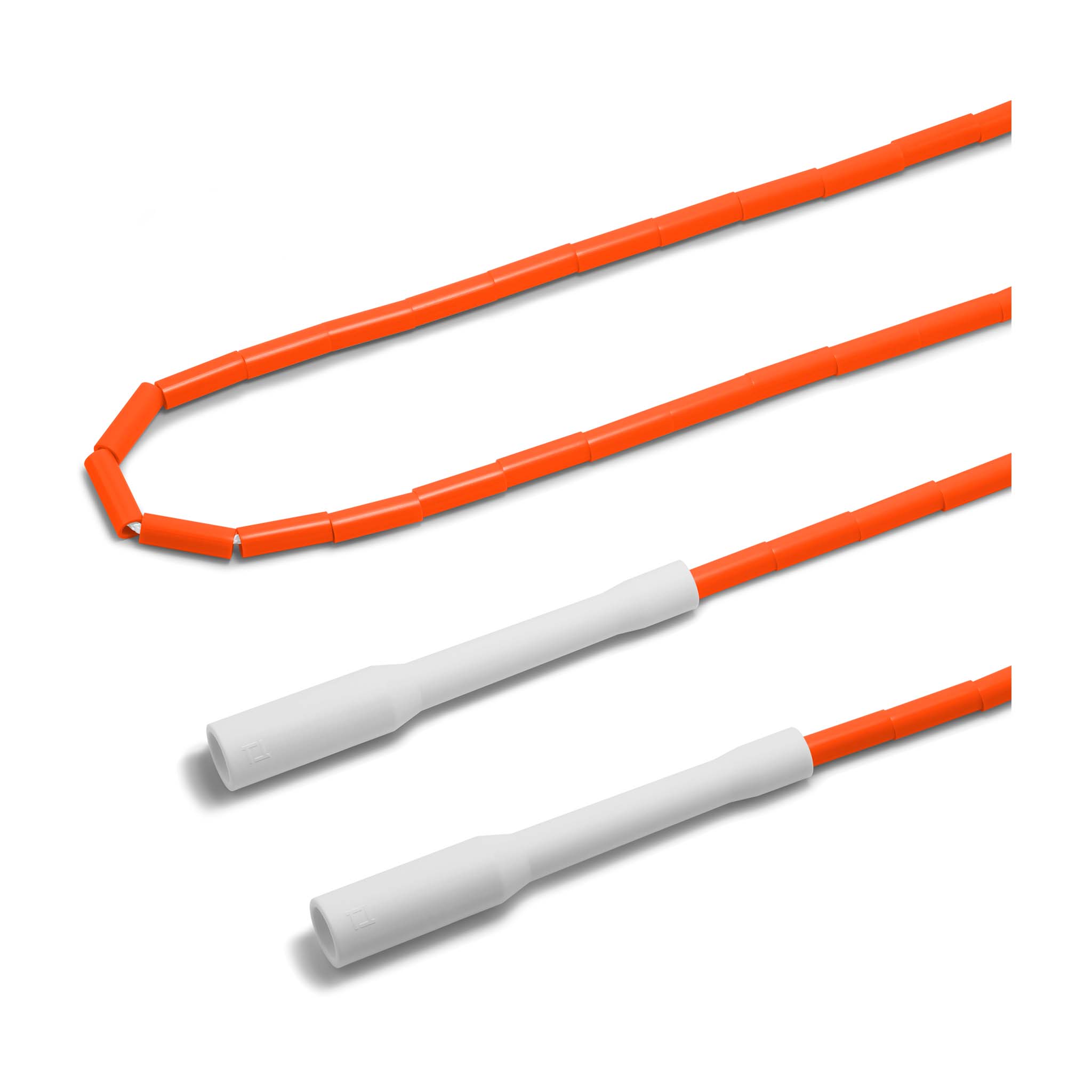 0102. Beaded Rope - Orange | White