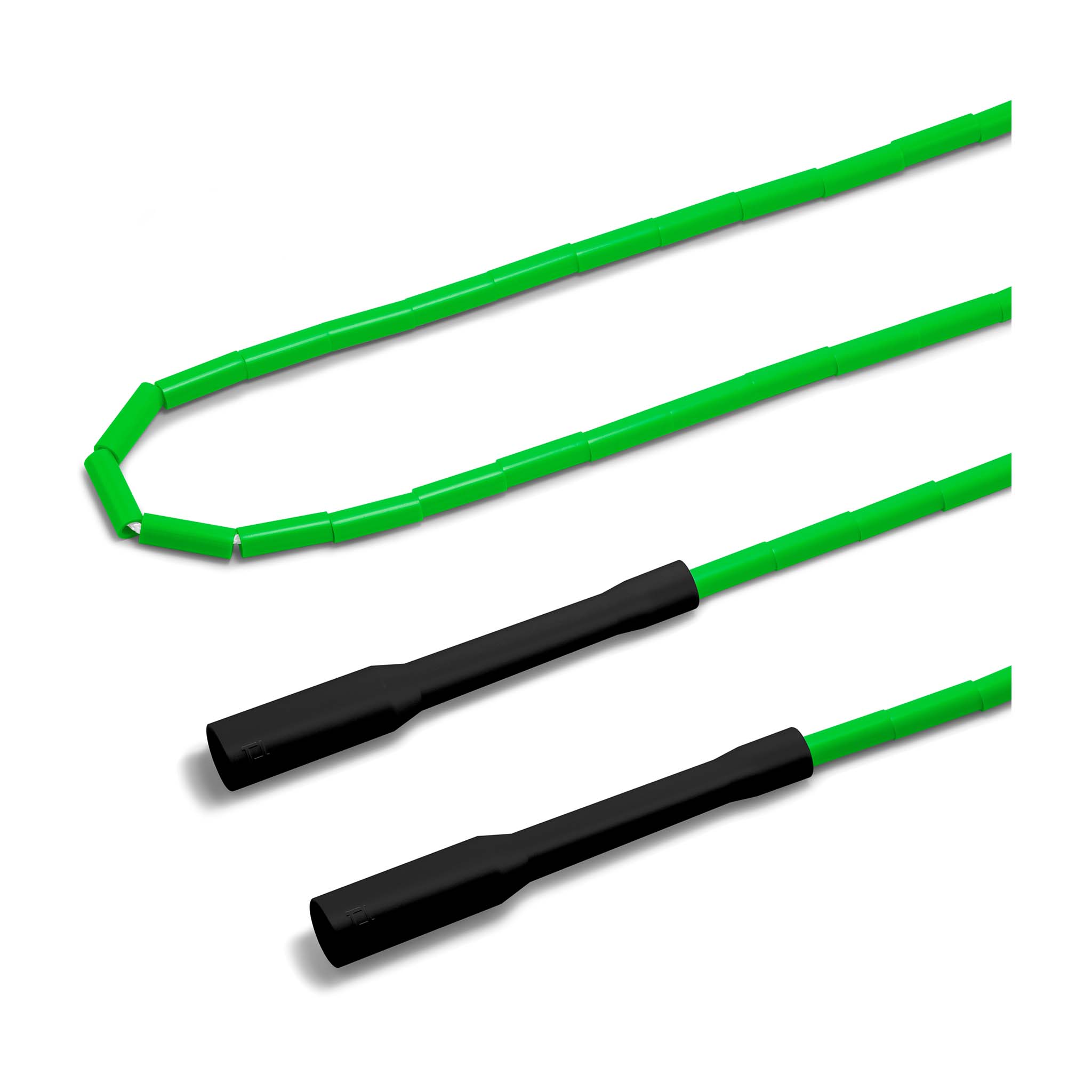 0102. Beaded Jump Rope - Neon Green | Black